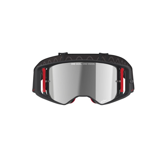 Masque cross Alpinestars Supertech Corp - Noir Rouge écran iridium Argent