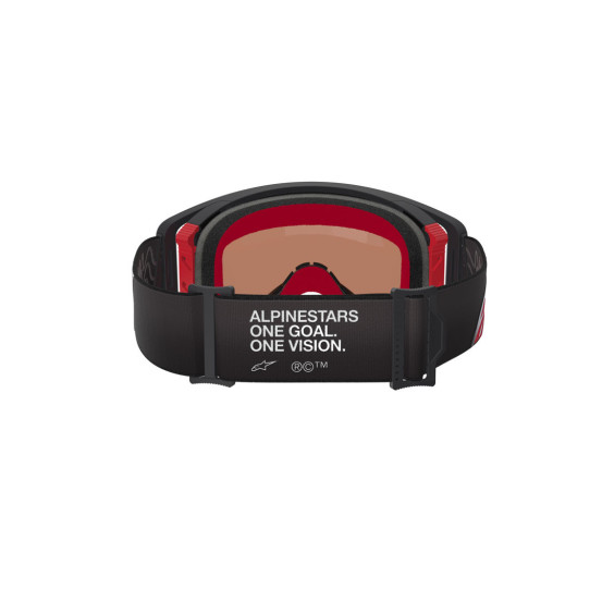 Masque cross Alpinestars Supertech Corp - Noir Rouge écran iridium Argent