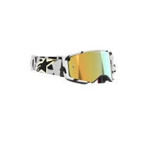 Masque cross Alpinestars Supertech Corp - Blanc Or écran iridium Or