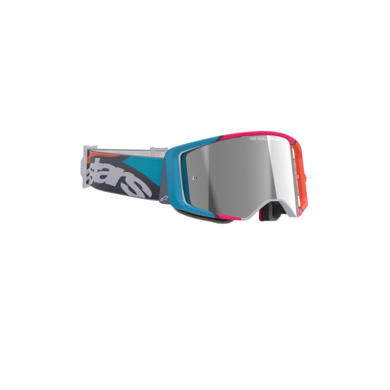 Masque cross Alpinestars Supertech Stream - Gris multicolor écran iridium Argent