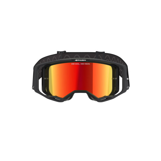 Masque cross Alpinestars Vision 8 Corp - Noir écran iridium Rouge