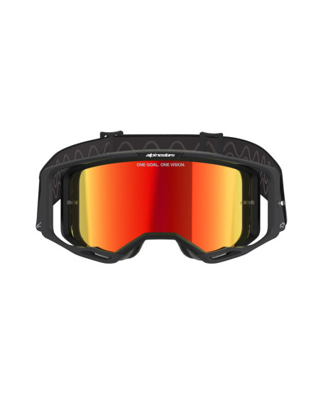 Masque cross Alpinestars Vision 8 Corp - Noir écran iridium Rouge
