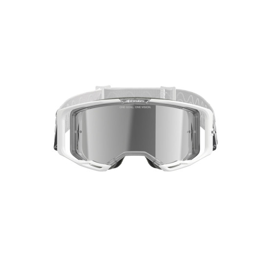 Masque cross Alpinestars Vision 8 Corp - Blanc écran iridium Argent