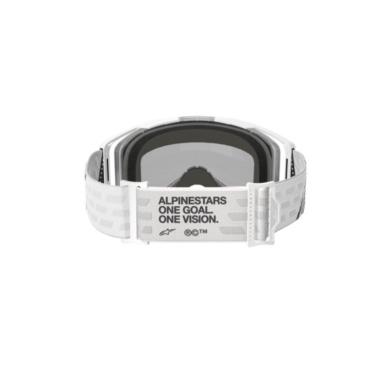 Masque cross Alpinestars Vision 8 Corp - Blanc écran iridium Argent