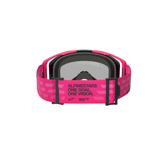 Masque cross Alpinestars Vision 8 Corp - Rose écran iridium Rouge