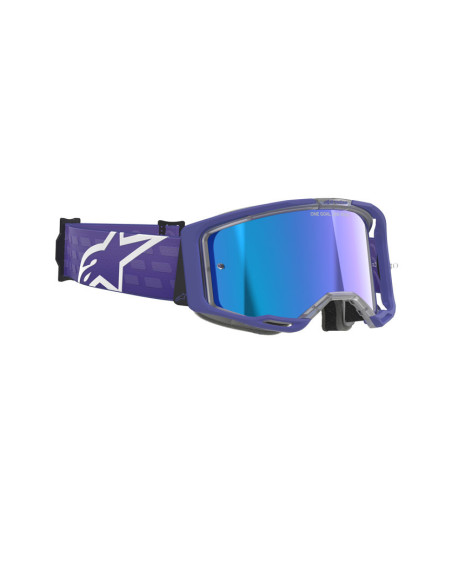 Masque cross Alpinestars Vision 8 Corp - Violet écran iridium Bleu
