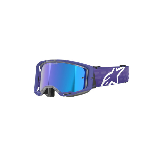 Masque cross Alpinestars Vision 8 Corp - Violet écran iridium Bleu