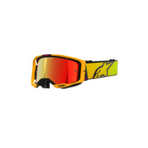 Masque cross Alpinestars Vision 8 Corp - Jaune Rose écran iridium Rouge 2