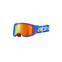 Masque cross Alpinestars Vision 8 Wordmark - Bleu Orange écran iridium Rouge 2