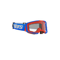 Masque cross Alpinestars Vision 8 Wordmark - Bleu Orange écran clair