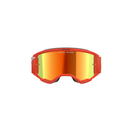 Masque cross Alpinestars Vision 5 Corp - Orange écran iridium Rouge