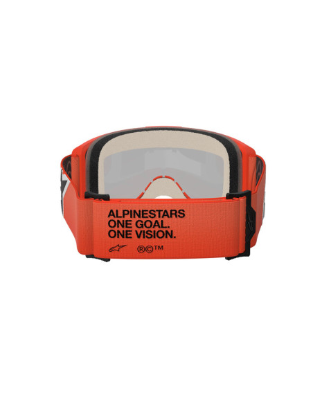 Masque cross Alpinestars Vision 5 Corp - Orange écran iridium Rouge