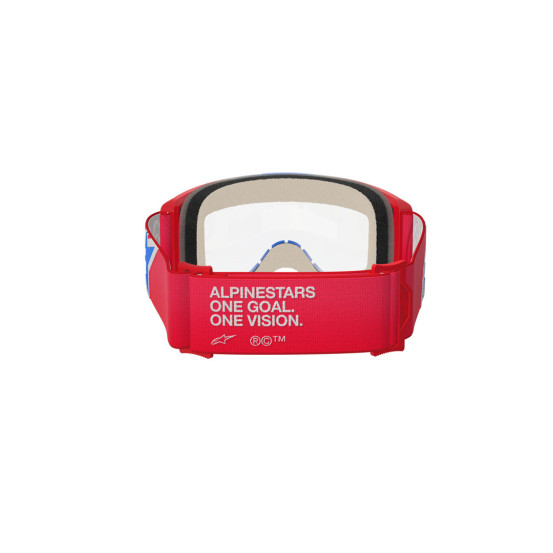Masque cross Alpinestars Vision 5 Corp - Rouge Blanc Bleu écran clair