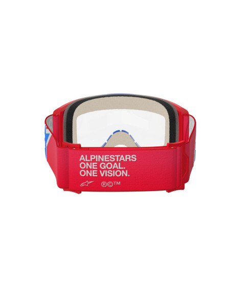 Masque cross Alpinestars Vision 5 Corp - Rouge Blanc Bleu écran clair