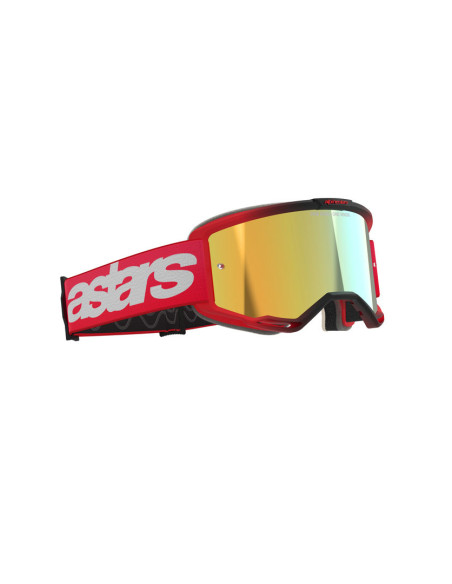 Masque cross Alpinestars Vision 5 Blaze - Rouge écran iridium Or