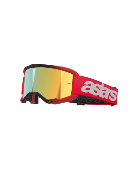 Masque cross Alpinestars Vision 5 Blaze - Rouge écran iridium Or