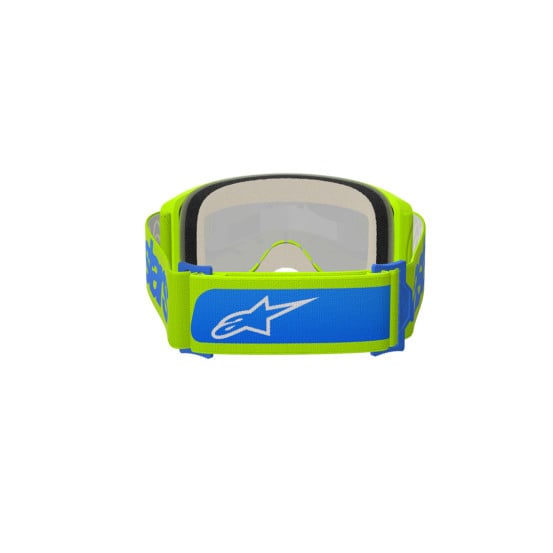 Masque cross Alpinestars Vision 5 Blaze - Jaune fluo Bleu écran iridium Bleu