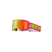 Masque cross Alpinestars Vision 5 Wordmark - Rose Jaune fluo écran iridium Rouge 2