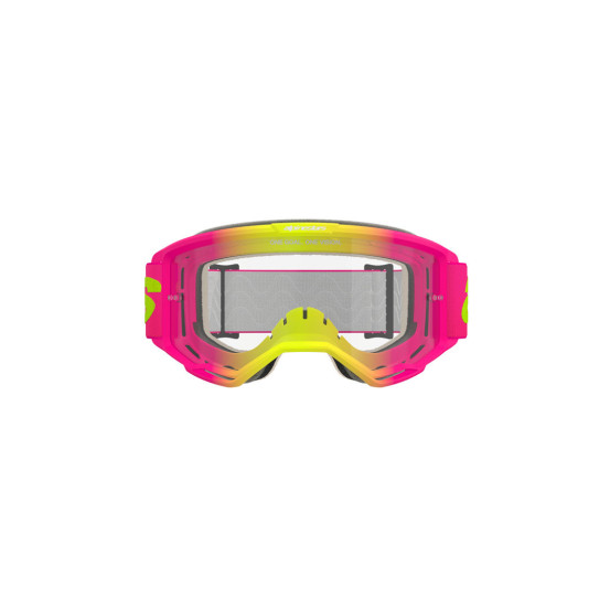 Masque cross Alpinestars Vision 5 Wordmark - Rose Jaune fluo écran clair