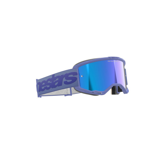 Masque cross Alpinestars Vision 5 Wordmark - Violet écran iridium Bleu