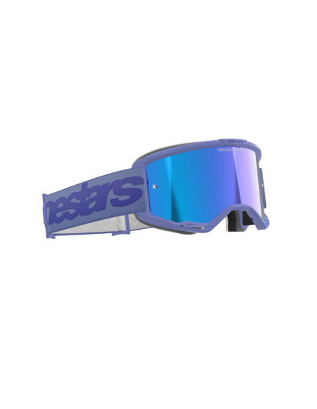 Masque cross Alpinestars Vision 5 Wordmark - Violet écran iridium Bleu