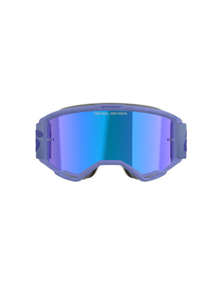 Masque cross Alpinestars Vision 5 Wordmark - Violet écran iridium Bleu