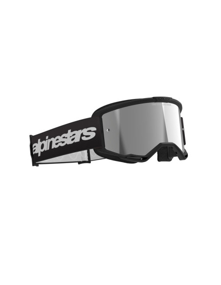 Masque cross Alpinestars Vision 3 Wordmark - Noir écran iridium Argent