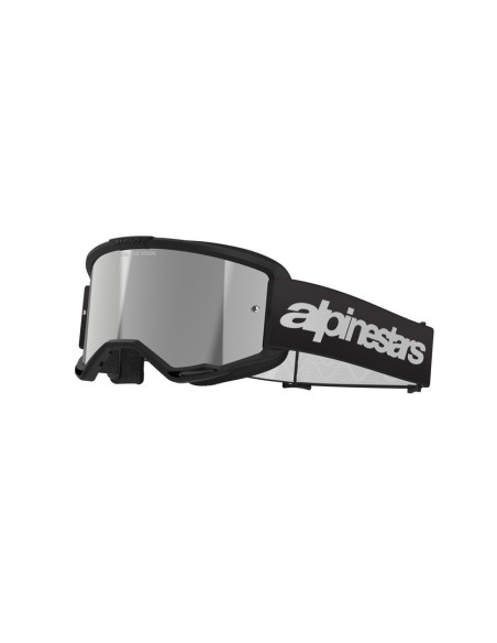 Masque cross Alpinestars Vision 3 Wordmark - Noir écran iridium Argent