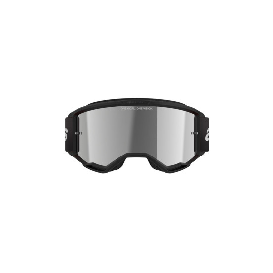 Masque cross Alpinestars Vision 3 Wordmark - Noir écran iridium Argent
