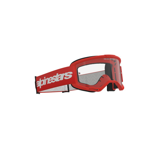 Masque cross Alpinestars Vision 3 Wordmark - Rouge écran clair