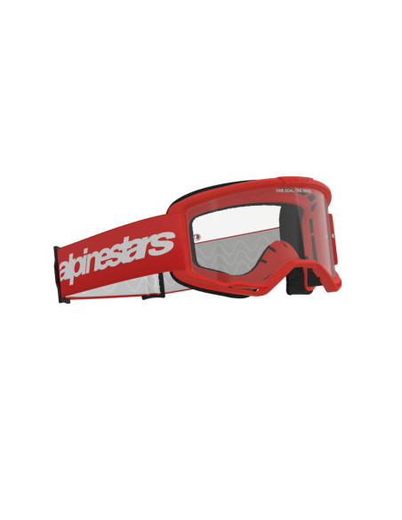 Masque cross Alpinestars Vision 3 Wordmark - Rouge écran clair