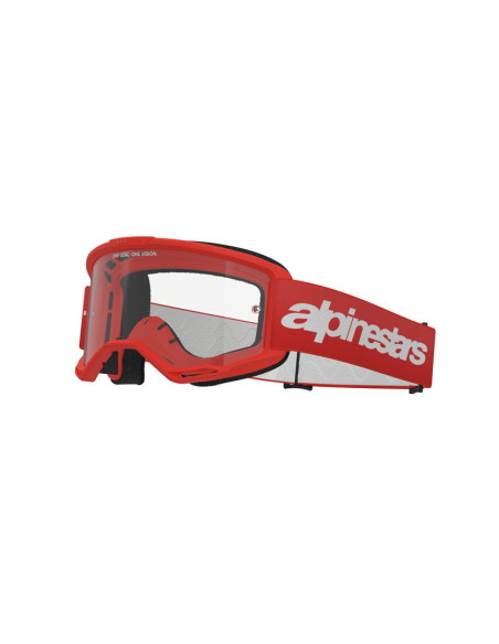 Masque cross Alpinestars Vision 3 Wordmark - Rouge écran clair