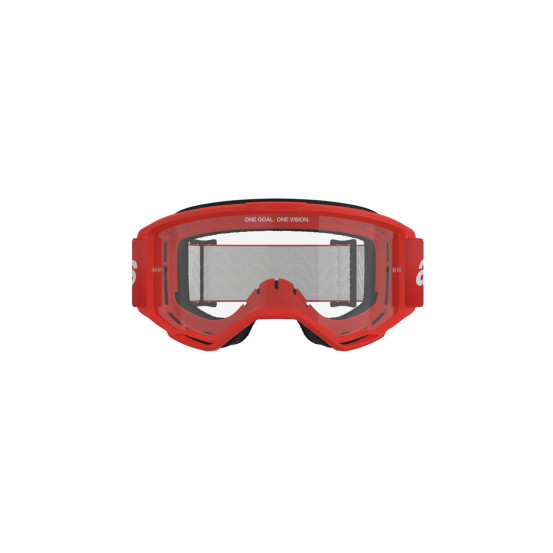 Masque cross Alpinestars Vision 3 Wordmark - Rouge écran clair