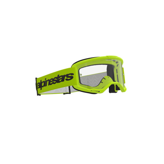 Masque cross Alpinestars Vision 3 Wordmark - Jaune fluo écran clair