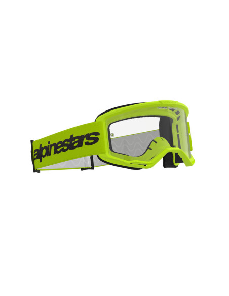 Masque cross Alpinestars Vision 3 Wordmark - Jaune fluo écran clair