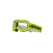 Masque cross Alpinestars Vision 3 Wordmark - Jaune fluo écran clair 2