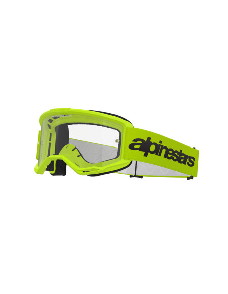 Masque cross Alpinestars Vision 3 Wordmark - Jaune fluo écran clair