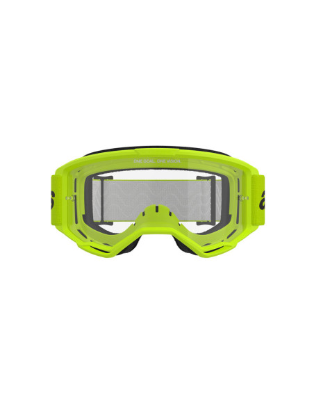 Masque cross Alpinestars Vision 3 Wordmark - Jaune fluo écran clair