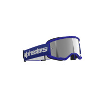 Masque cross Alpinestars Vision 3 Wordmark - Bleu écran iridium Argent