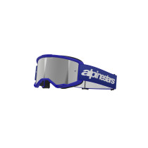 Masque cross Alpinestars Vision 3 Wordmark - Bleu écran iridium Argent 2