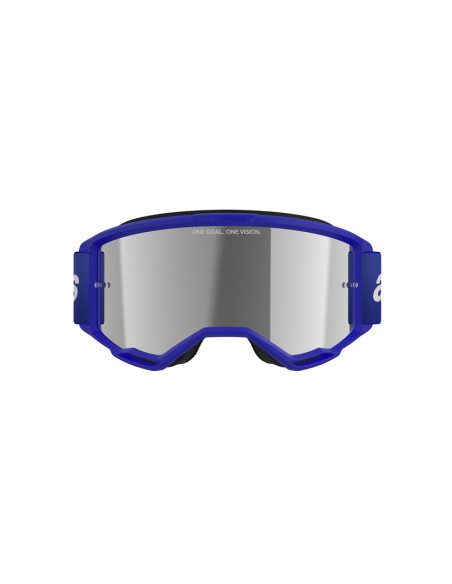 Masque cross Alpinestars Vision 3 Wordmark - Bleu écran iridium Argent