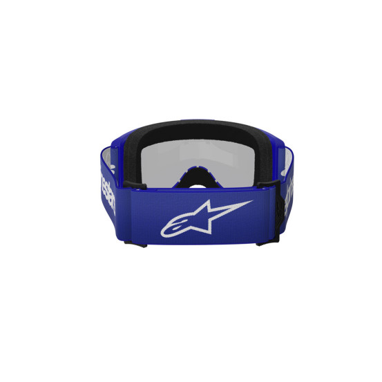 Masque cross Alpinestars Vision 3 Wordmark - Bleu écran iridium Argent