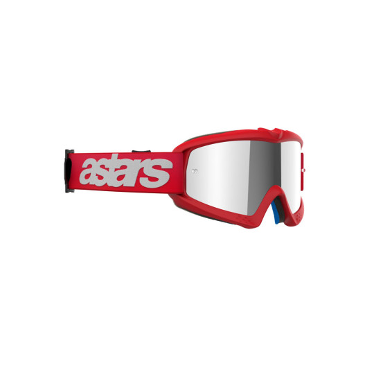 Masque cross enfant Alpinestars Vision Blaze - Rouge écran iridium Argent