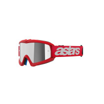 Masque cross enfant Alpinestars Vision Blaze - Rouge écran iridium Argent 2