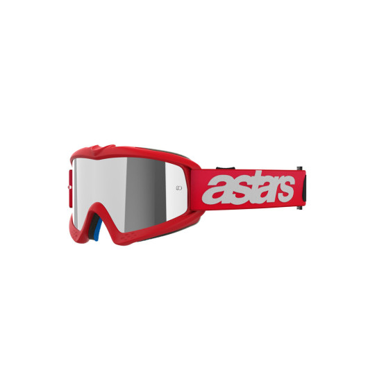 Masque cross enfant Alpinestars Vision Blaze - Rouge écran iridium Argent