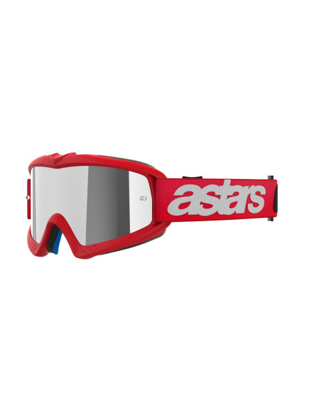 Masque cross enfant Alpinestars Vision Blaze - Rouge écran iridium Argent