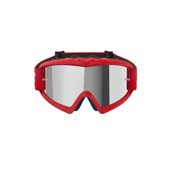 Masque cross enfant Alpinestars Vision Blaze - Rouge écran iridium Argent