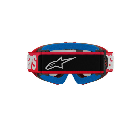 Masque cross enfant Alpinestars Vision Blaze - Rouge écran iridium Argent