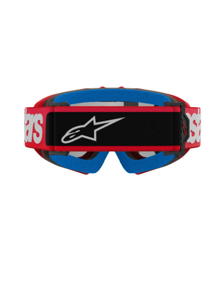Masque cross enfant Alpinestars Vision Blaze - Rouge écran iridium Argent