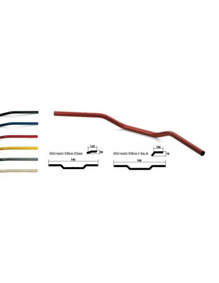 Guidon LSL Street Bike bas Ø22mm